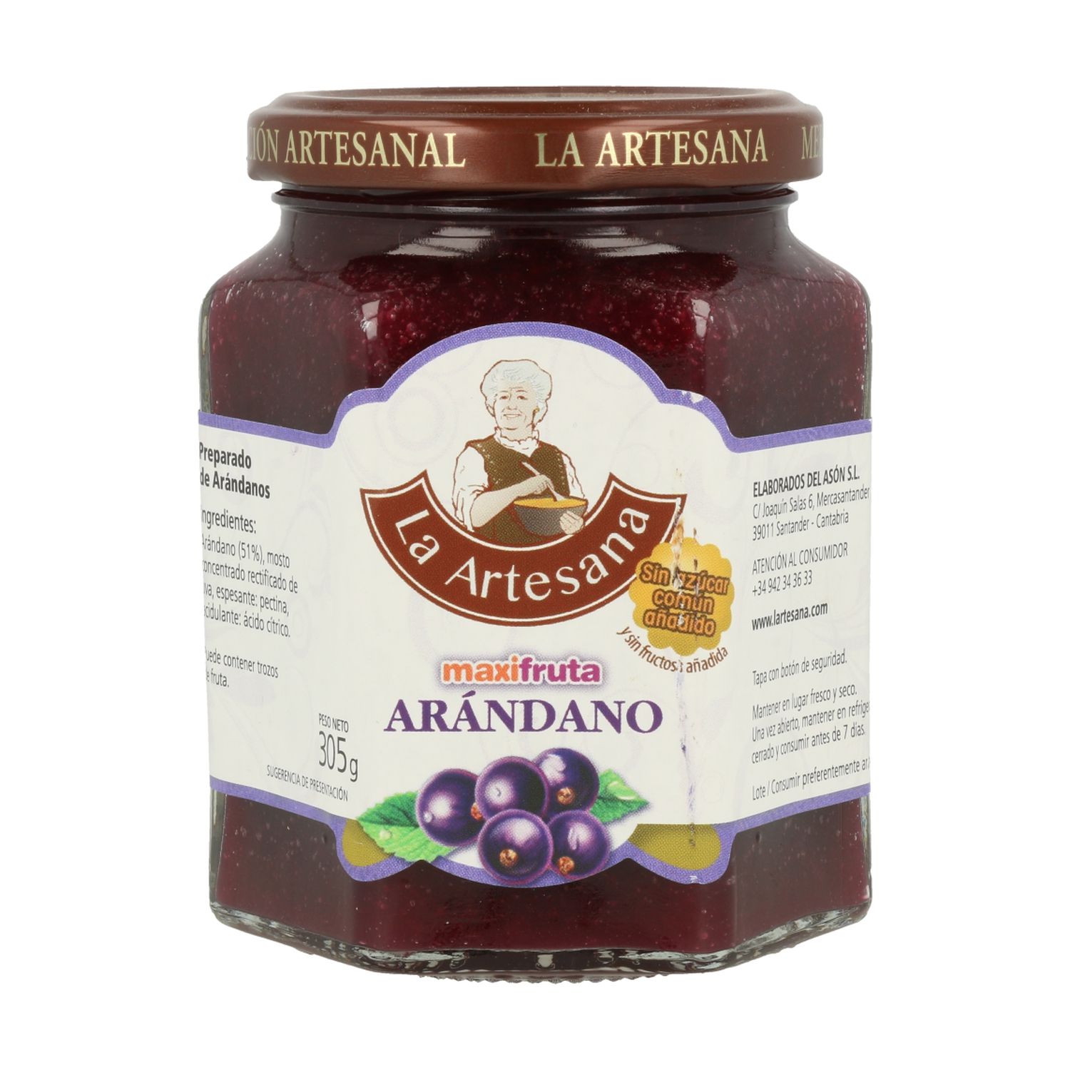 Mermelada Sin Azucar Arandanos